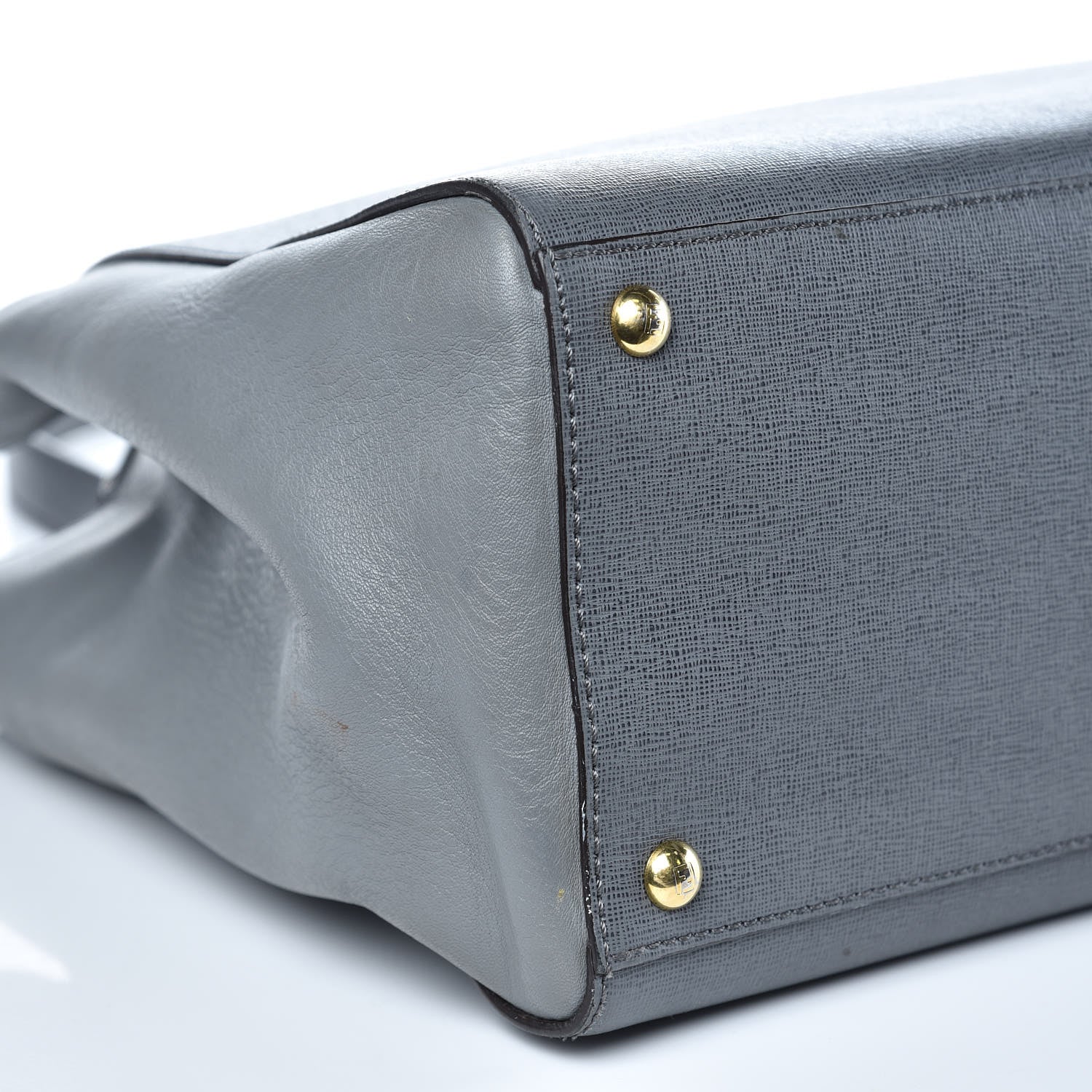 Fendi Vitello Elite Flamingo Regular 2Jours Tote Grigio Grigio Chiaro 12 of 16