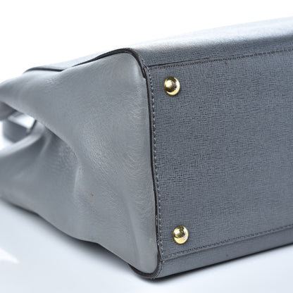 Fendi Vitello Elite Flamingo Regular 2Jours Tote Grigio Grigio Chiaro 12 of 16