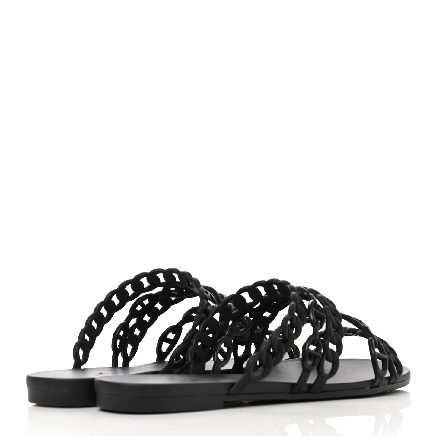 Rubber Chaine d'Ancre Nude Sandals 39 Black