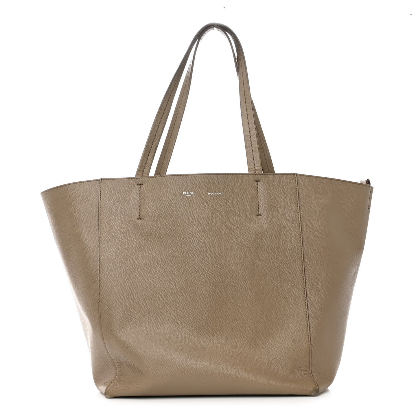 Grained Calfskin Medium Horizontal Cabas Phantom Taupe