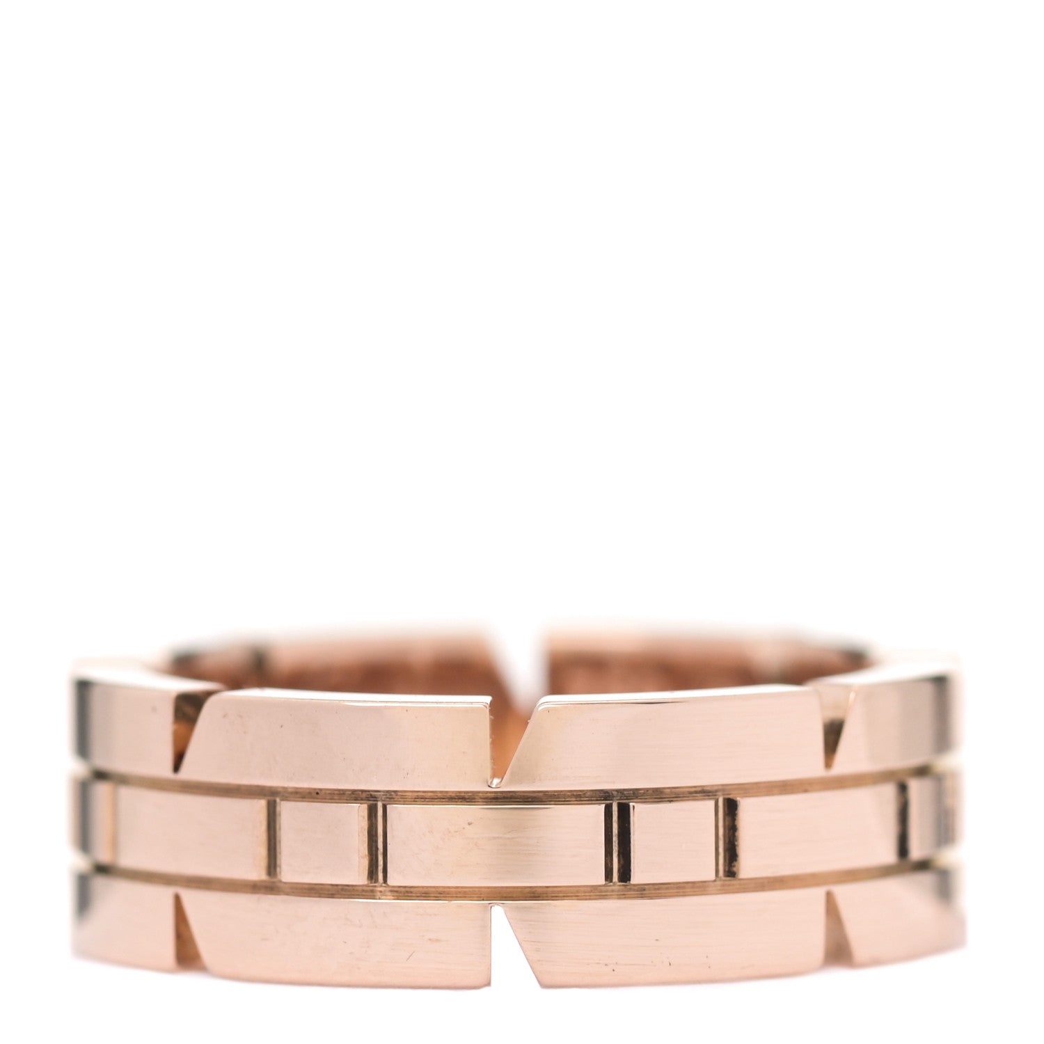 Cartier 18K Pink Gold Tank Francaise Ring 49 5 1 of 5