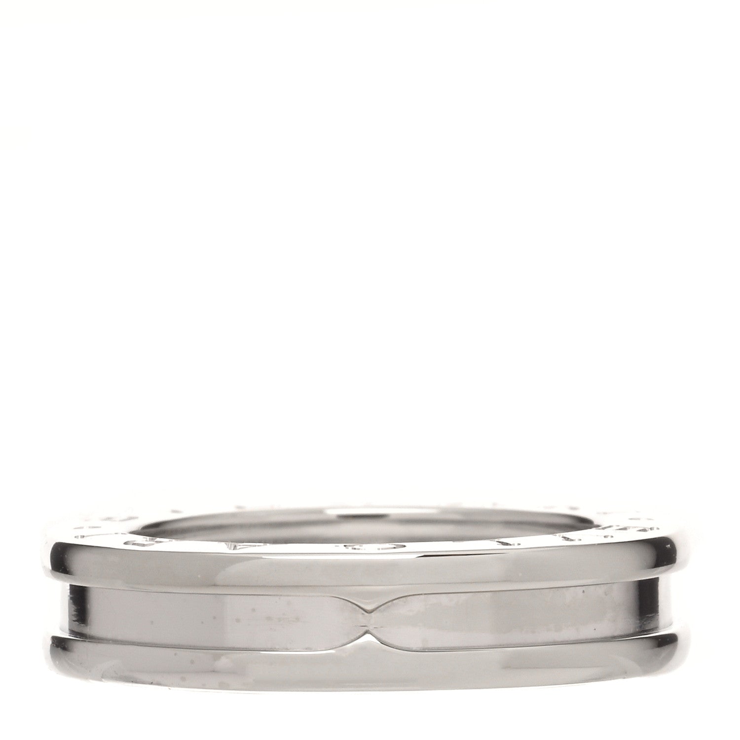 Bulgari 18K White Gold B.Zero1 One-Band Ring 48 4.5 1 of 4