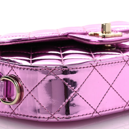 Chanel Mirror Calfskin Metallic Lambskin Quilted Hollywood Boulevard Mini Flap With Star Coin Purse Pink 11 of 14