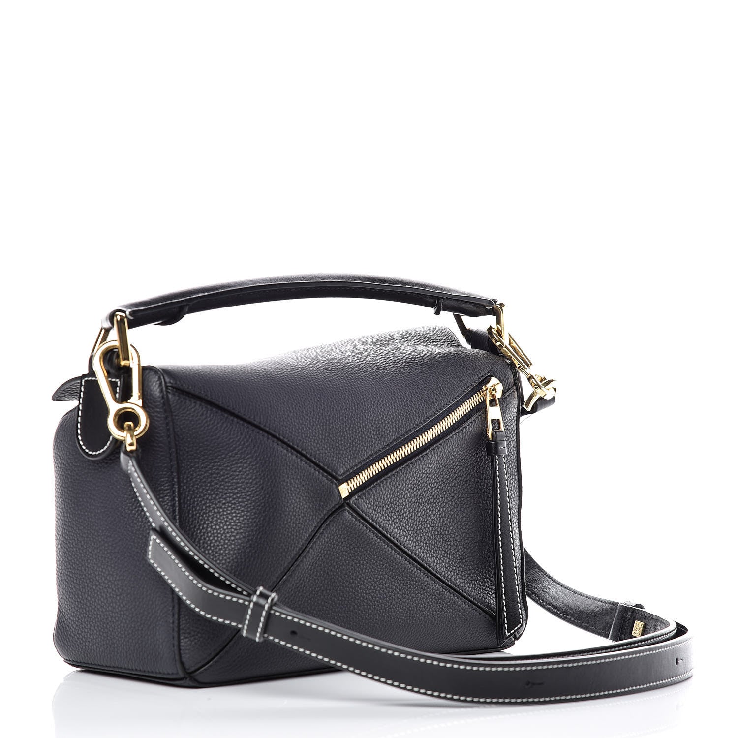 Loewe Calfskin Small Puzzle Bag Midnight Blue Black 399330