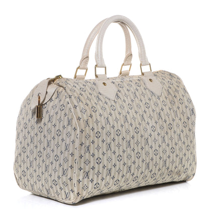 Louis Vuitton Mini Lin Croisette Speedy 30 Blue 3 of 7