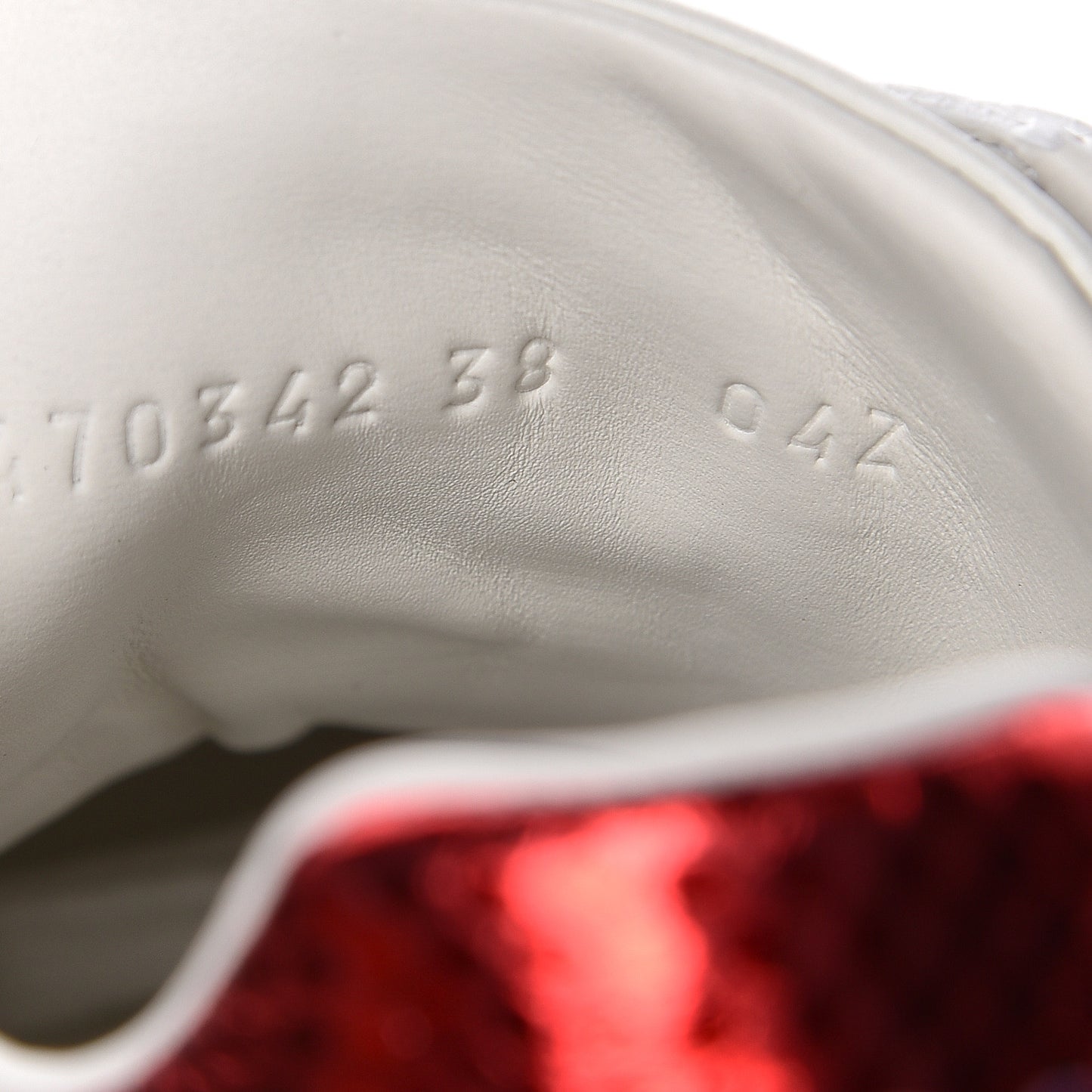 Calfskin Ayers Blind For Love Embroidered Womens Ace Sneakers 38 White