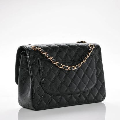 Chanel Caviar Quilted Jumbo Double Flap Black 3 of 6