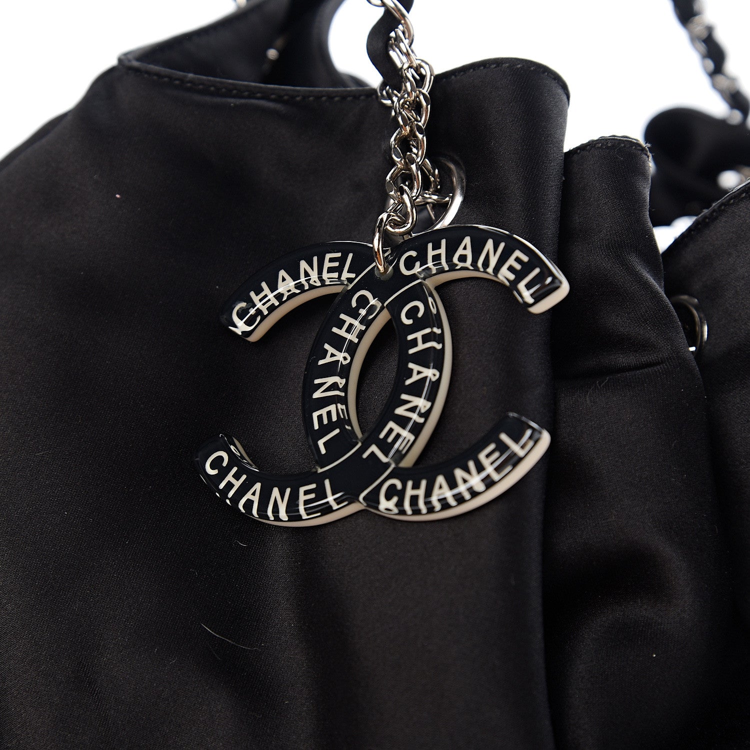Chanel Satin Melrose Hobo Black 9 of 9