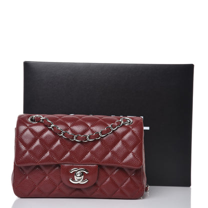 Chanel Caviar Quilted Mini Rectangular Flap Dark Red 8 of 8