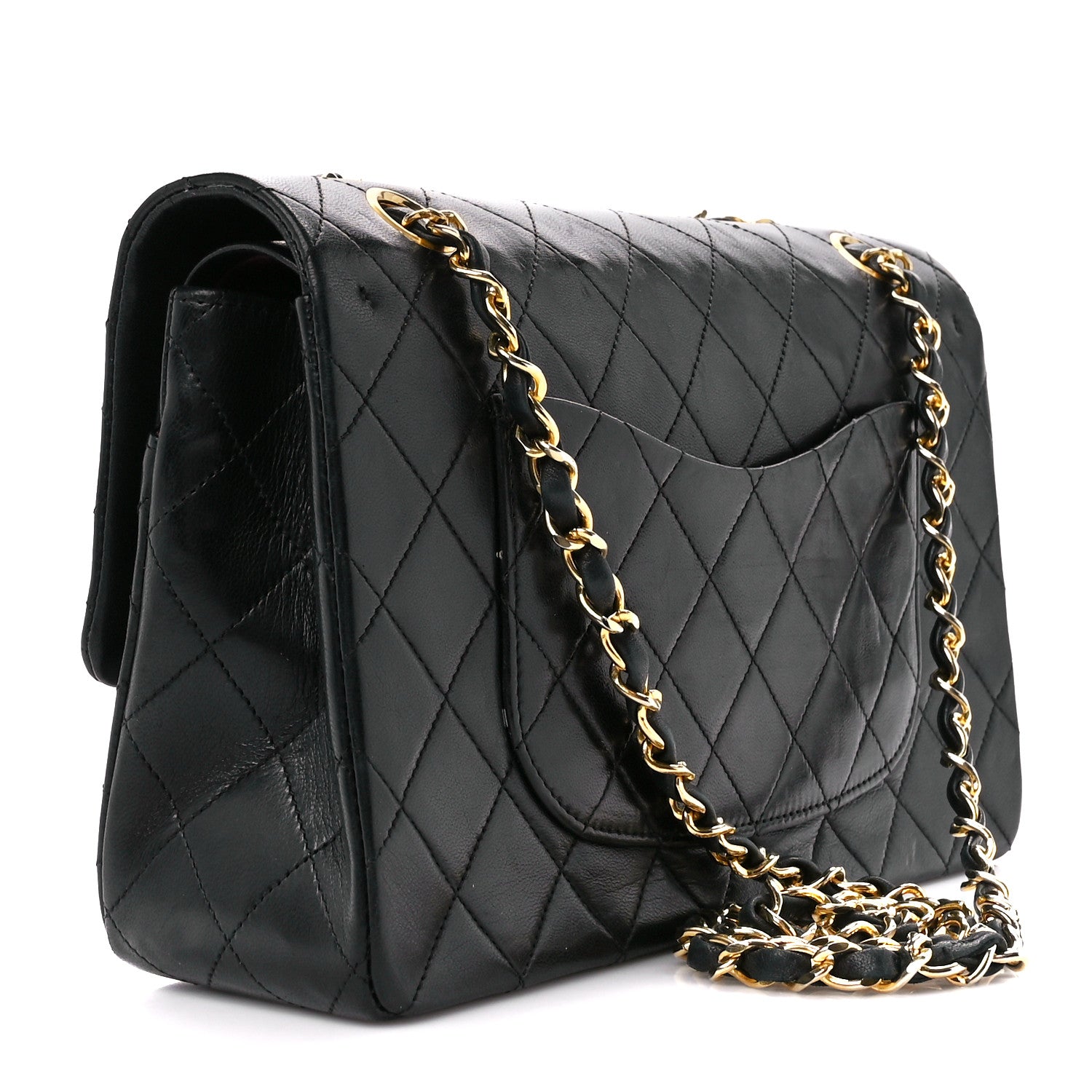 Chanel Lambskin Quilted Medium Double Flap Black 3 of 11