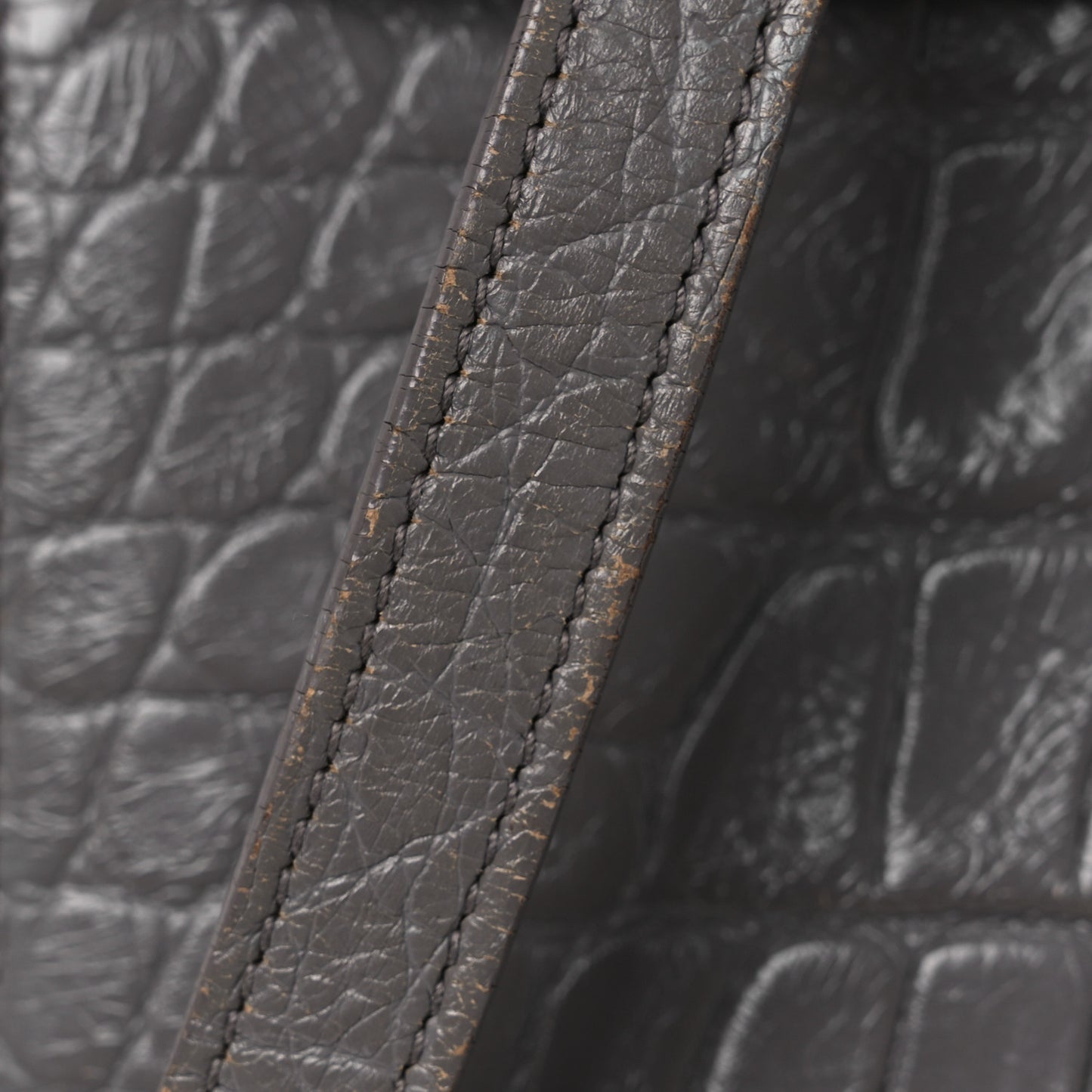 Calfskin Crocodile Embossed Small Sac de Jour Fog