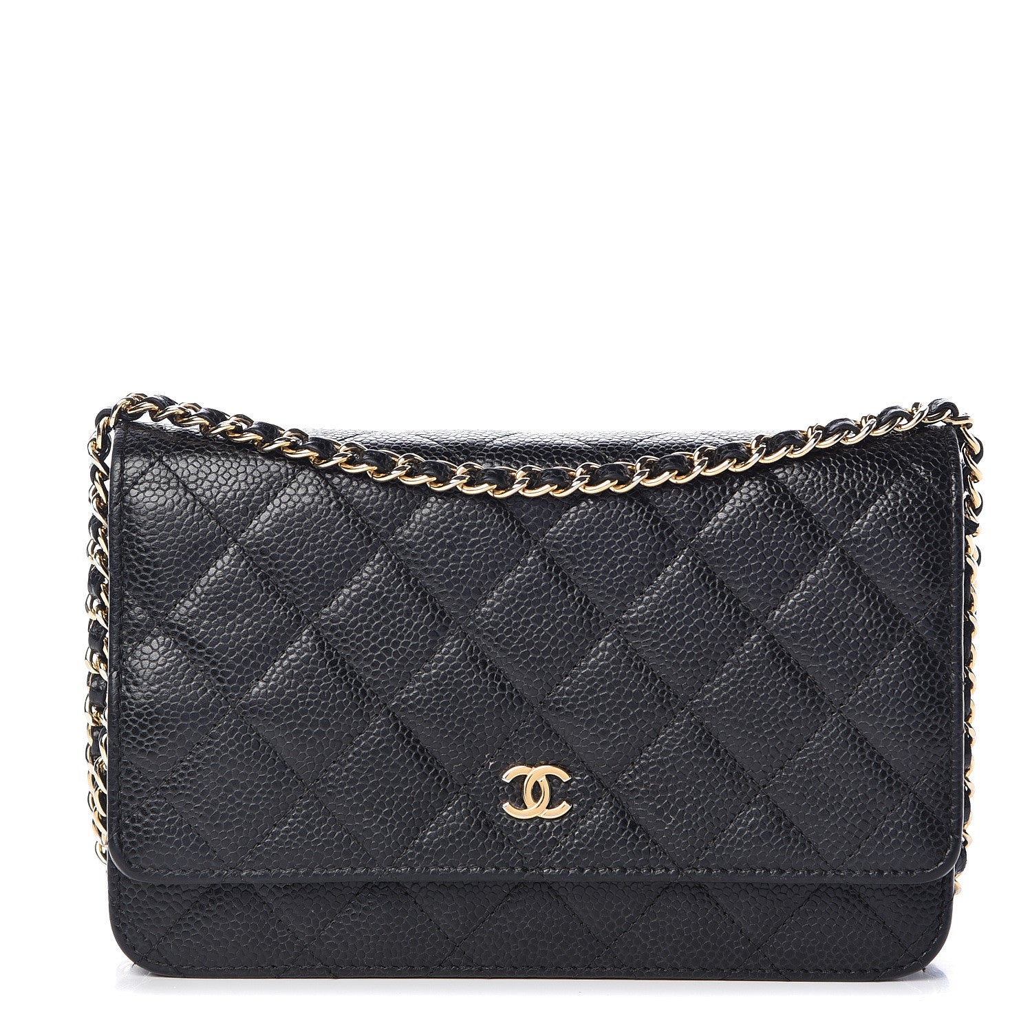 Chanel Caviar Quilted Wallet On Chain WOC Black 1 of 19