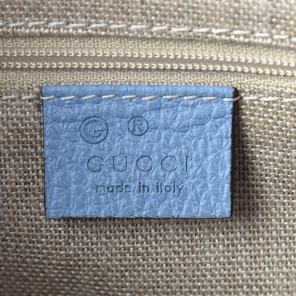 Gucci Dollar Calfskin GG Charm Satchel Mineral Blue 6 of 10