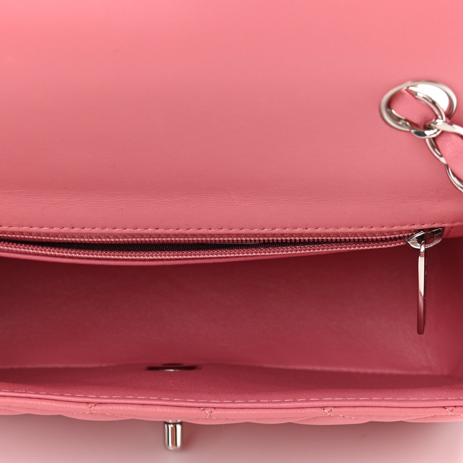 Chanel Lambskin Quilted Mini Rectangular Flap Pink 5 of 11