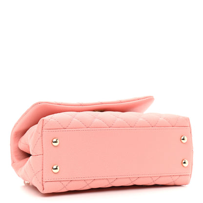 Chanel Caviar Quilted Mini Coco Handle Flap Pink 4 of 10