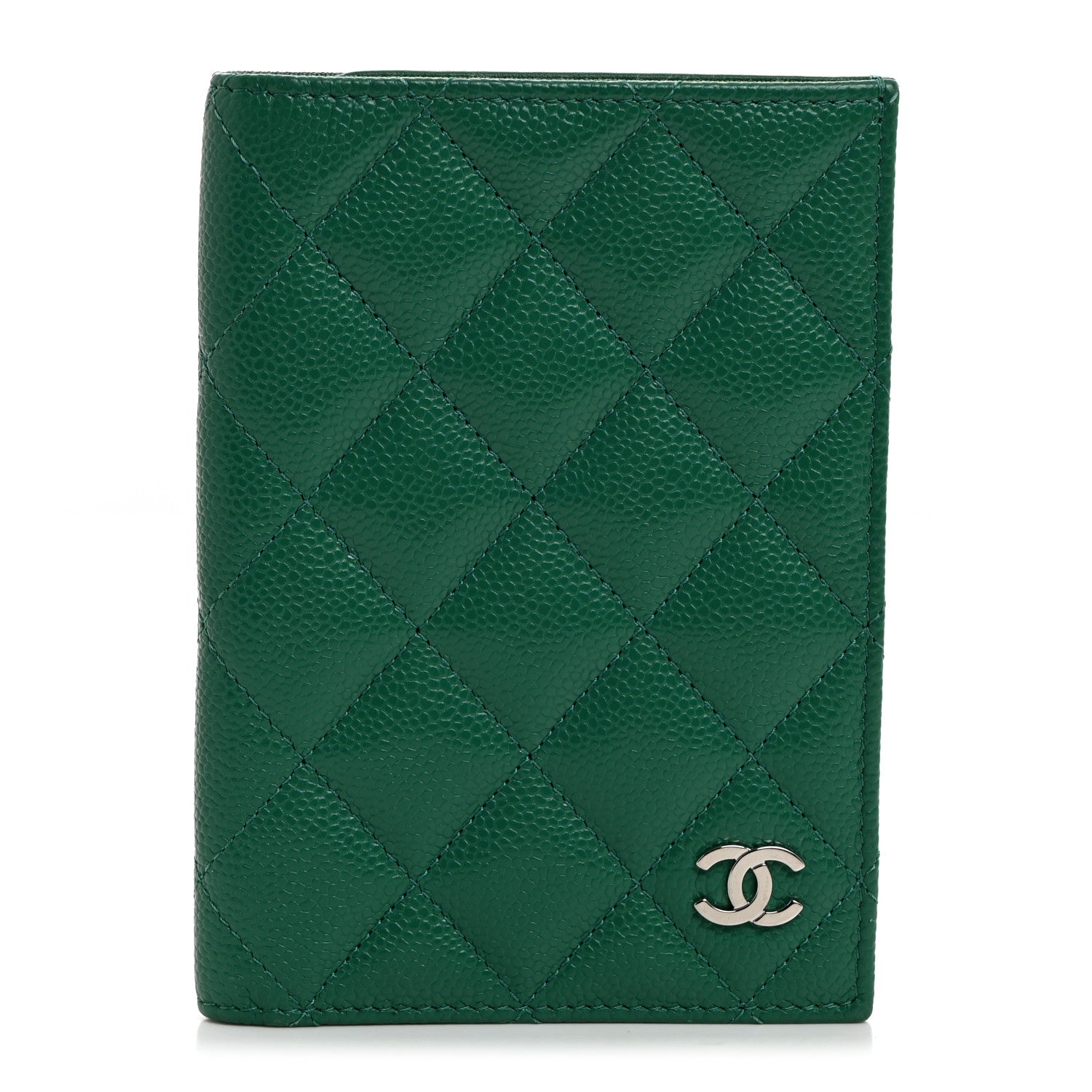 Chanel Caviar Quilted Passport Holder Green 1 of 7