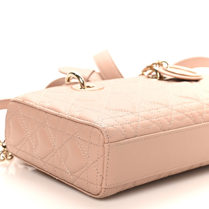 Christian Dior Lambskin Cannage Heart Medium Lady D-Joy Rose Des Vents 8 of 9