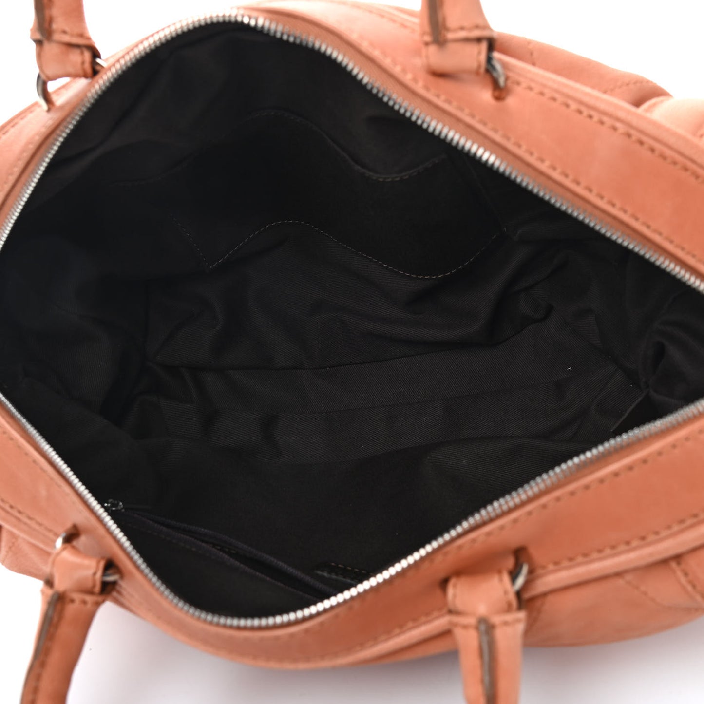 Calfskin Stitched Bowler Light Brown