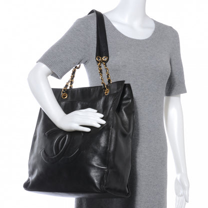 Chanel Lambskin CC Shopper Tote Black 2 of 6