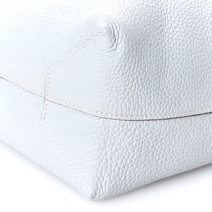Hermes Veau Sikkim Taurillon Clemence Double Sens 36 Reversible Tote Bleu Pale Gris Perle 16 of 17
