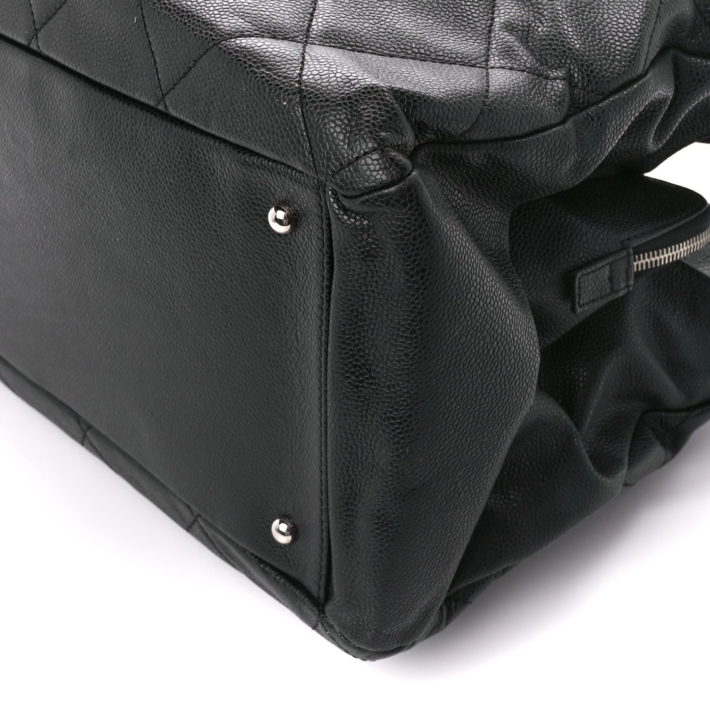 Soft Caviar Quilted CC Timeless Tote Black