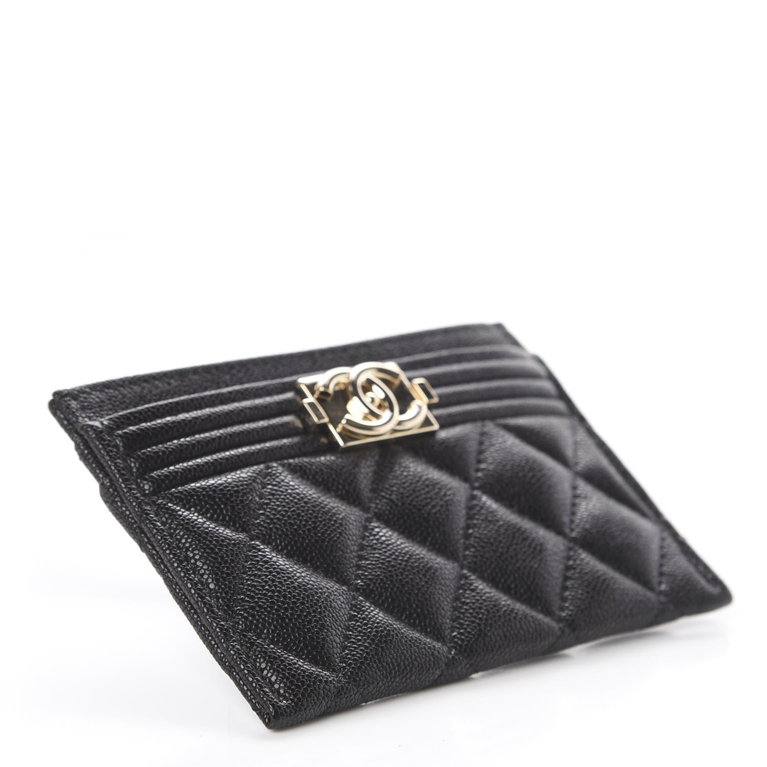Chanel Caviar Quilted Boy Card Holder Black 3 of 6