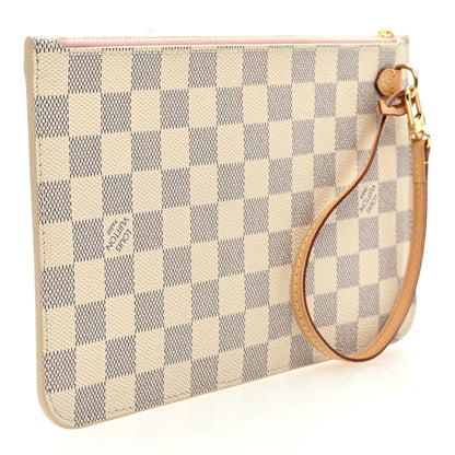 Louis Vuitton Damier Azur Neverfull MM GM Pochette Rose Ballerine 3 of 6