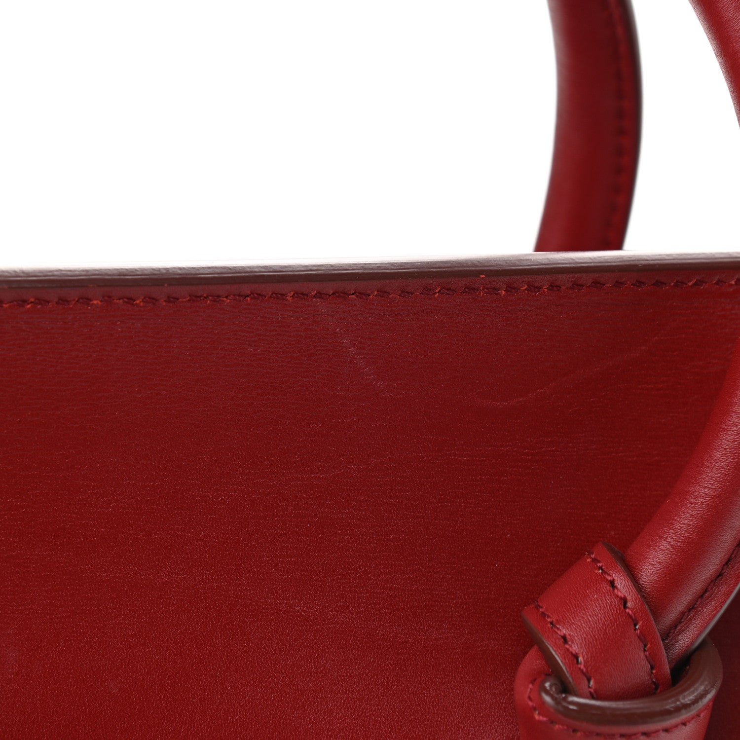 Celine Smooth Calfskin Small Tie Knot Tote Red 12 of 13