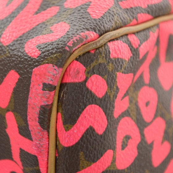Louis Vuitton Monogram Graffiti Speedy 30 Fuchsia 6 of 10
