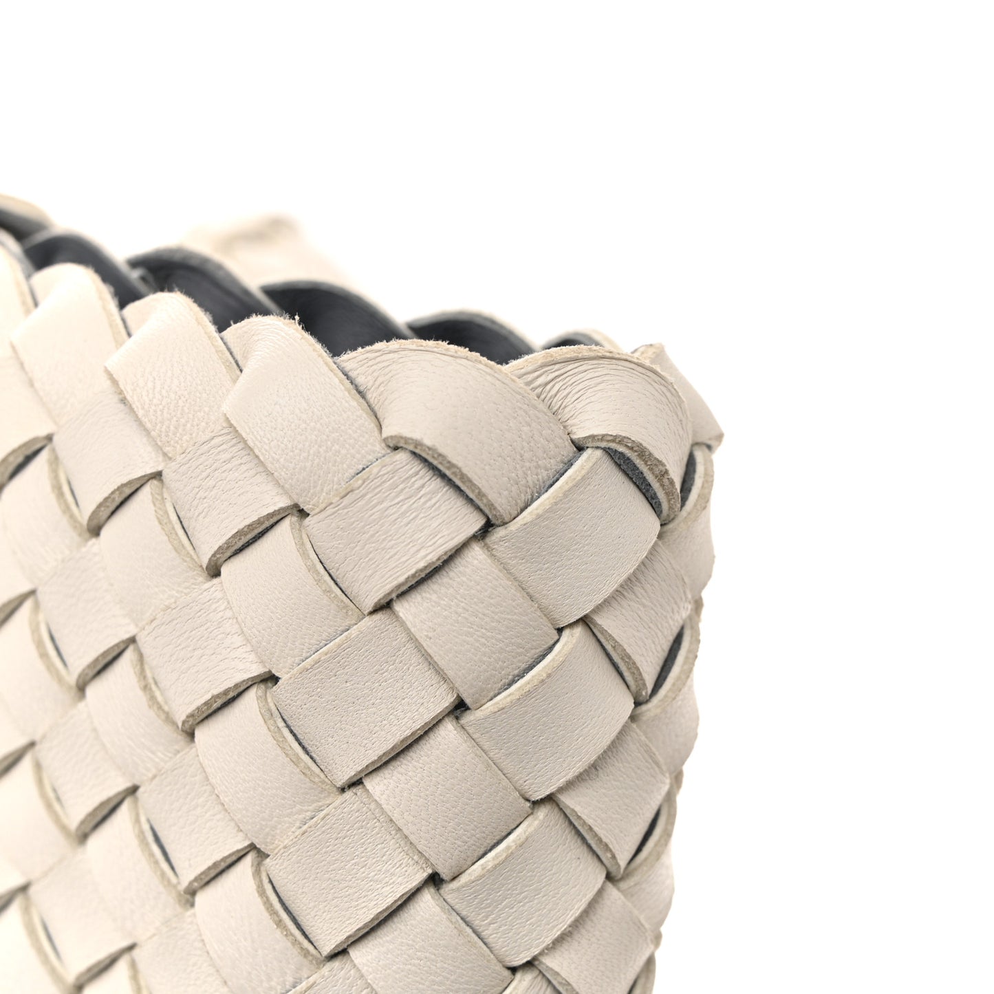 Nappa Intrecciato Bicolor Tote Bag Thunder White Silver