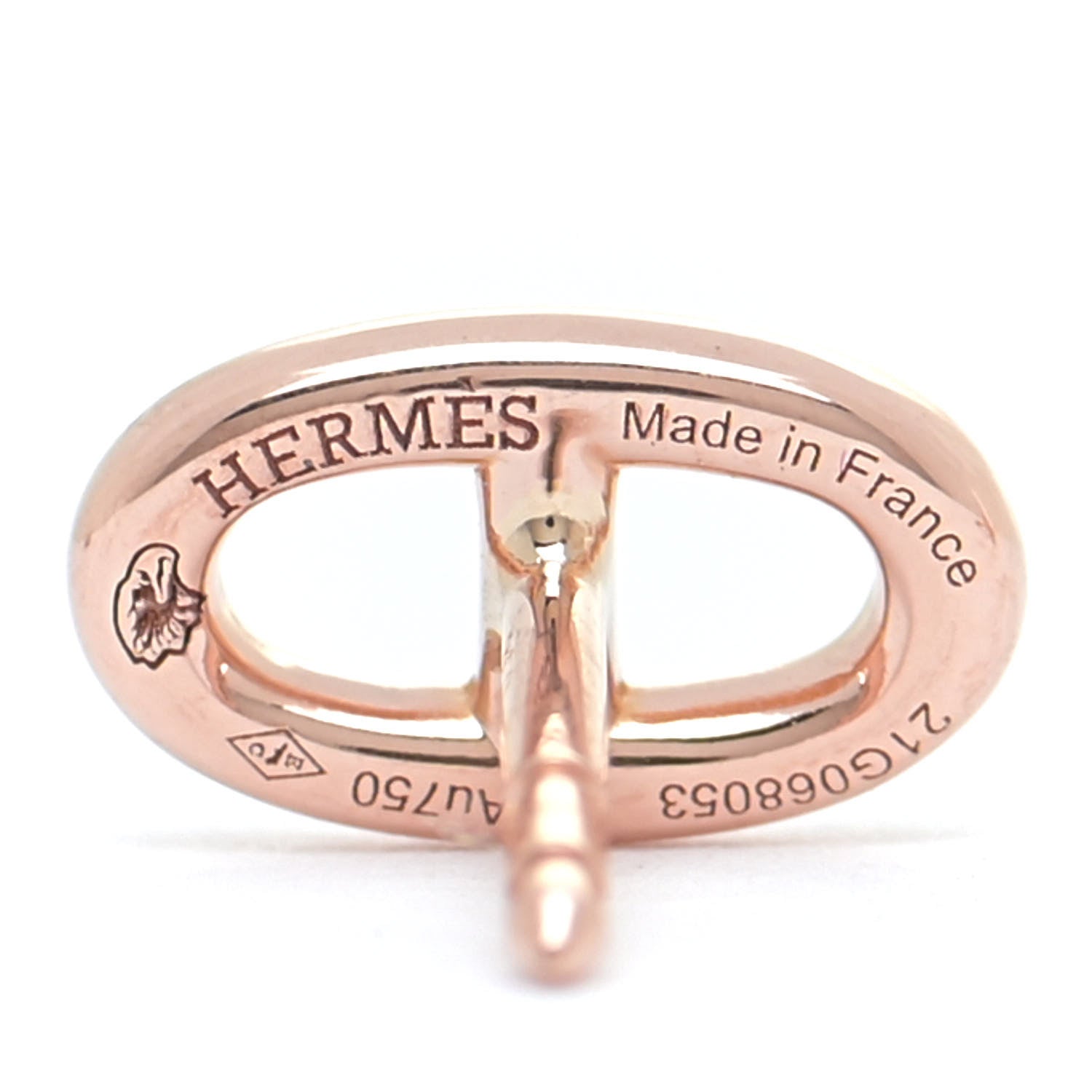 Hermes 18K Rose Gold TPM Farandole Stud Earrings 5 of 6
