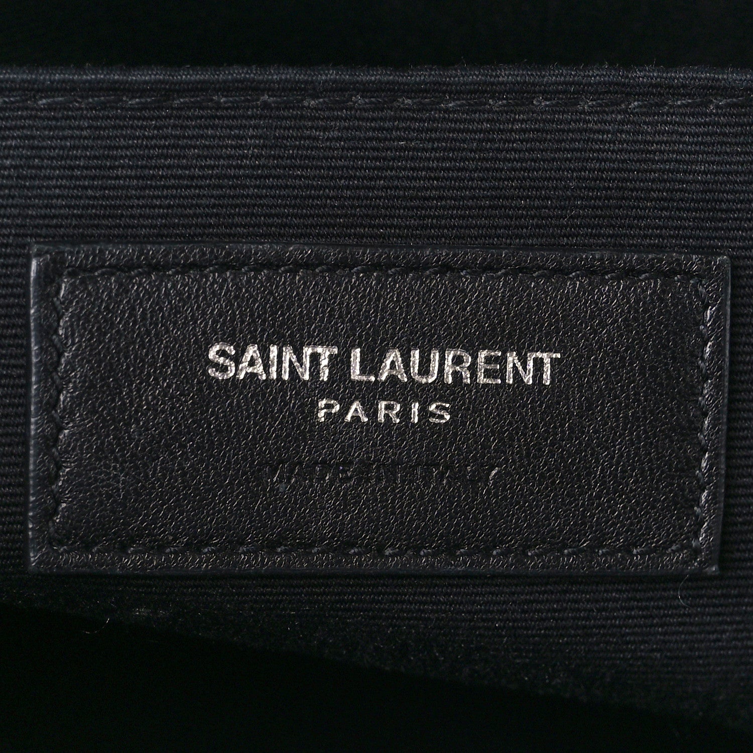 Saint Laurent Cracked Shiny Calfskin Matelasse Monogram Lou Camera Bag Black 6 of 13