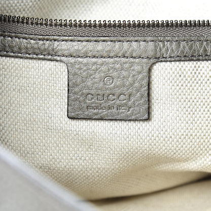 Gucci Metallic Pebbled Calfskin Medium Soho Chain Shoulder Bag Sasso 5 of 14