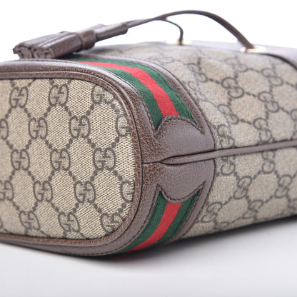 Gucci GG Supreme Monogram Web Mini Ophidia Bucket Bag Brown 6 of 9