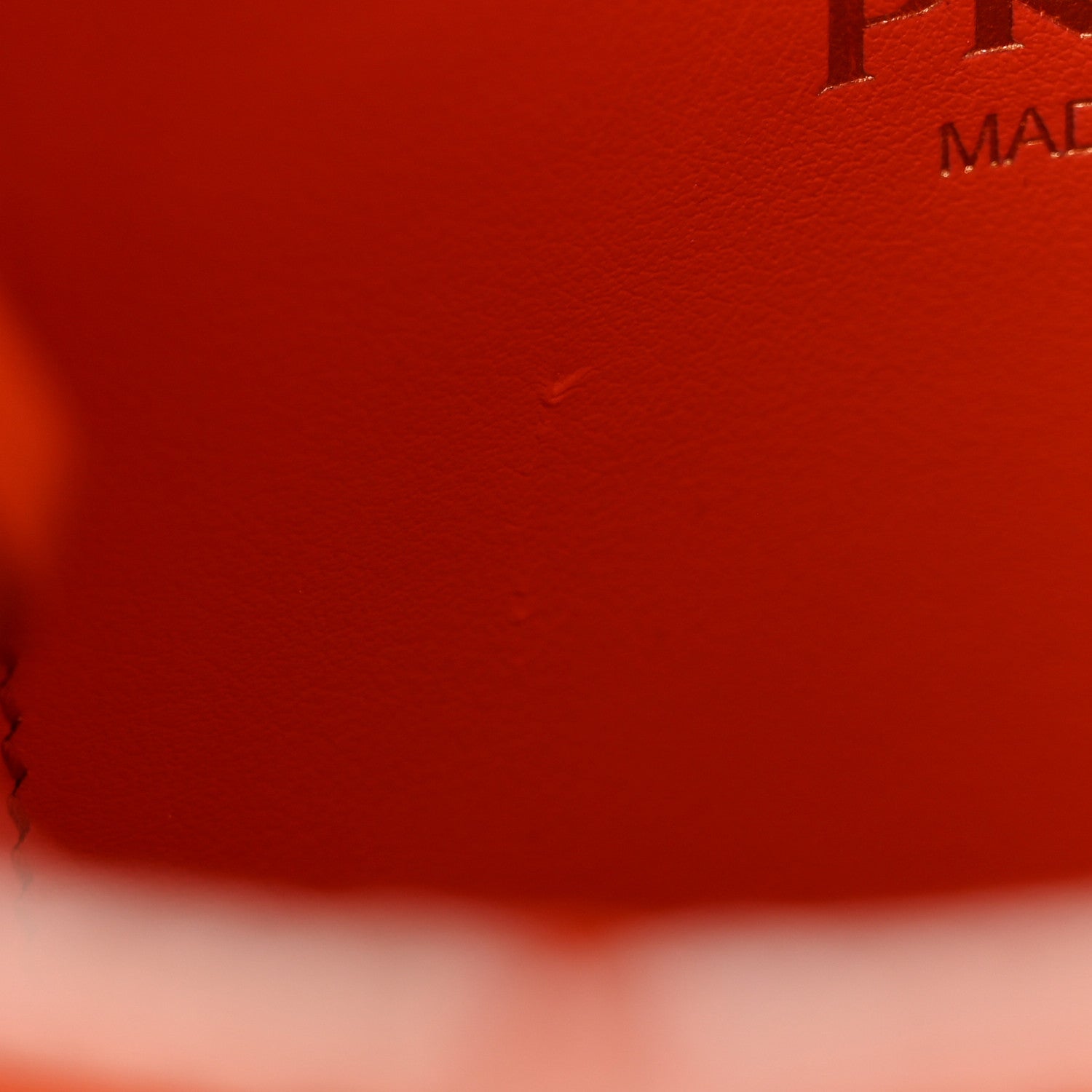 Prada Jacquard Saffiano Triangolo Symbole Embroidered Micro Tote Orange White 11 of 12