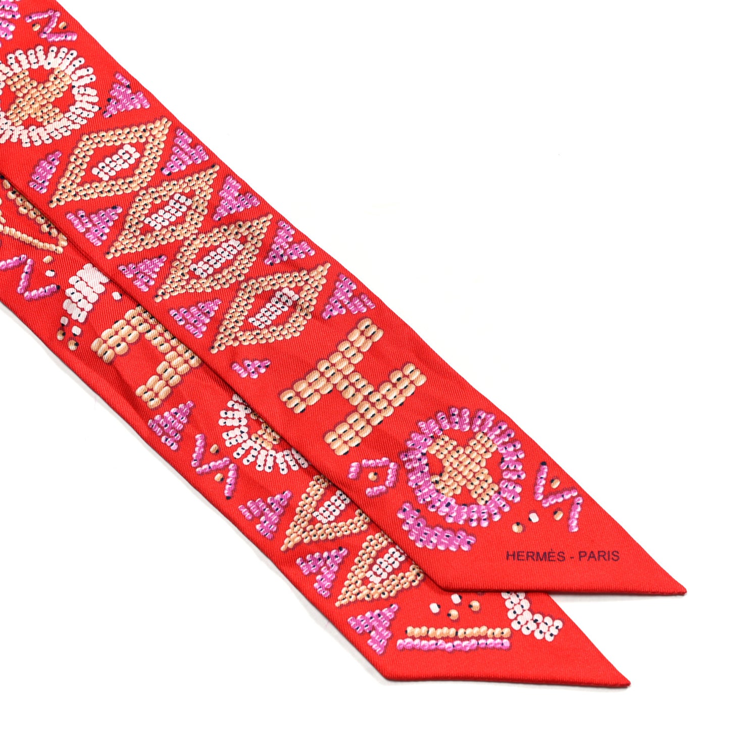 Silk Kelly En Perles Twilly Vermillon Parme