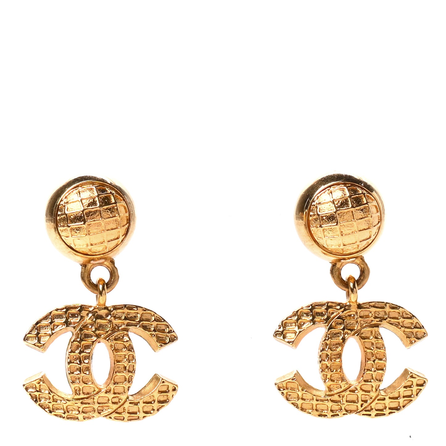 CC Drop Earrings Gold