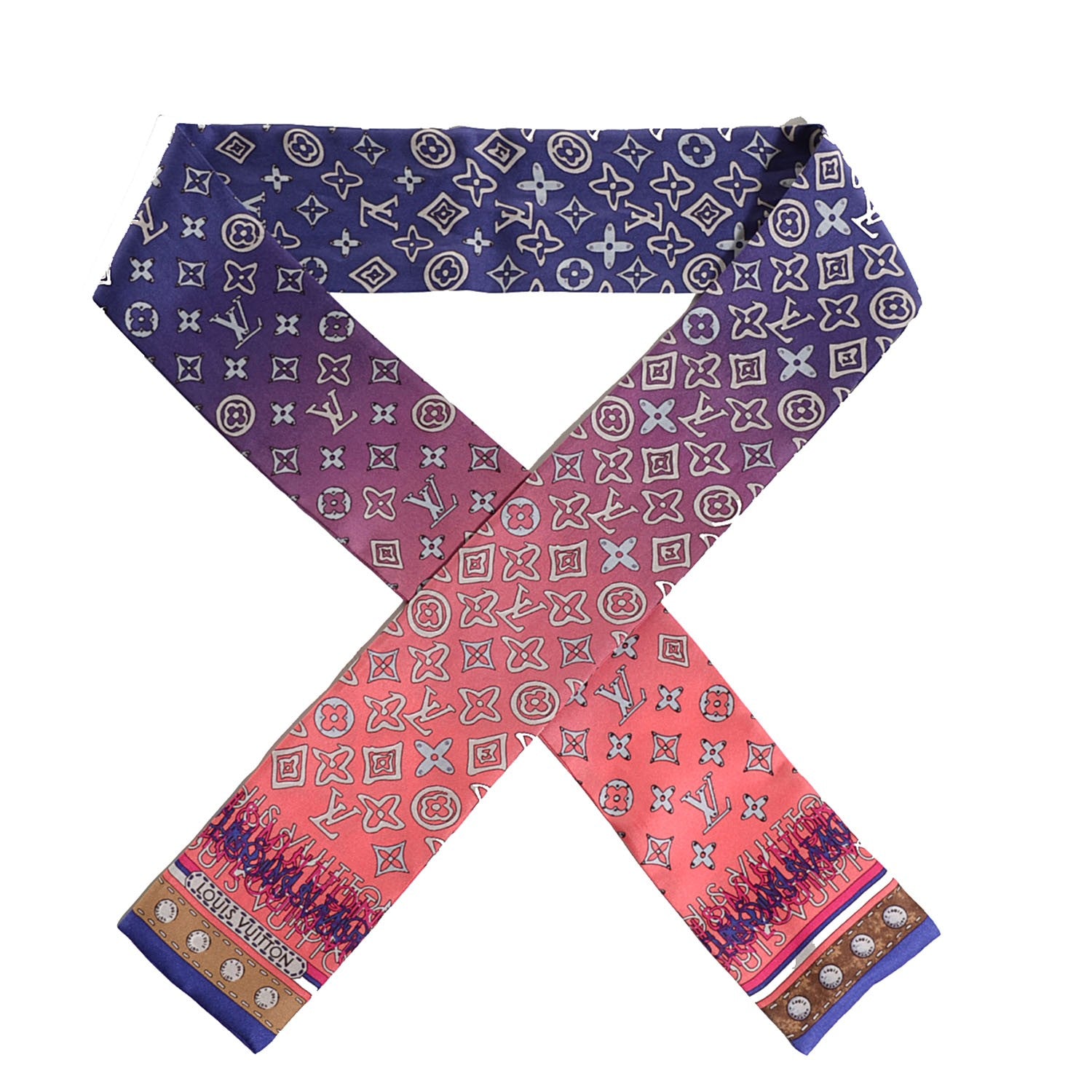 Louis Vuitton Silk Monogram Map Bandeau 1 of 5