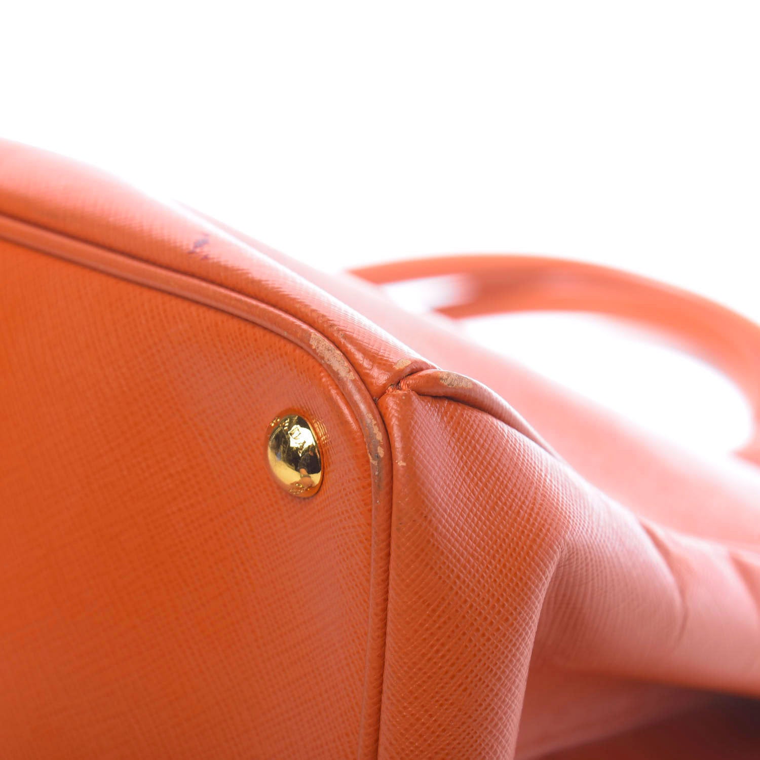 Prada Saffiano Lux Large Tote Papaya 9 of 17