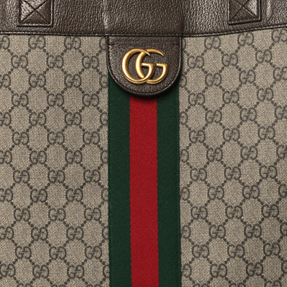 Gucci GG Supreme Monogram Web Large Ophidia Vertical Shopping Tote Brown 8 of 10