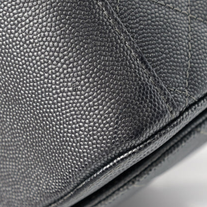 Chanel Metallic Caviar Small Coco Curve Vanity Bag Black Ruthenium Navy Blue Silver 11 of 11