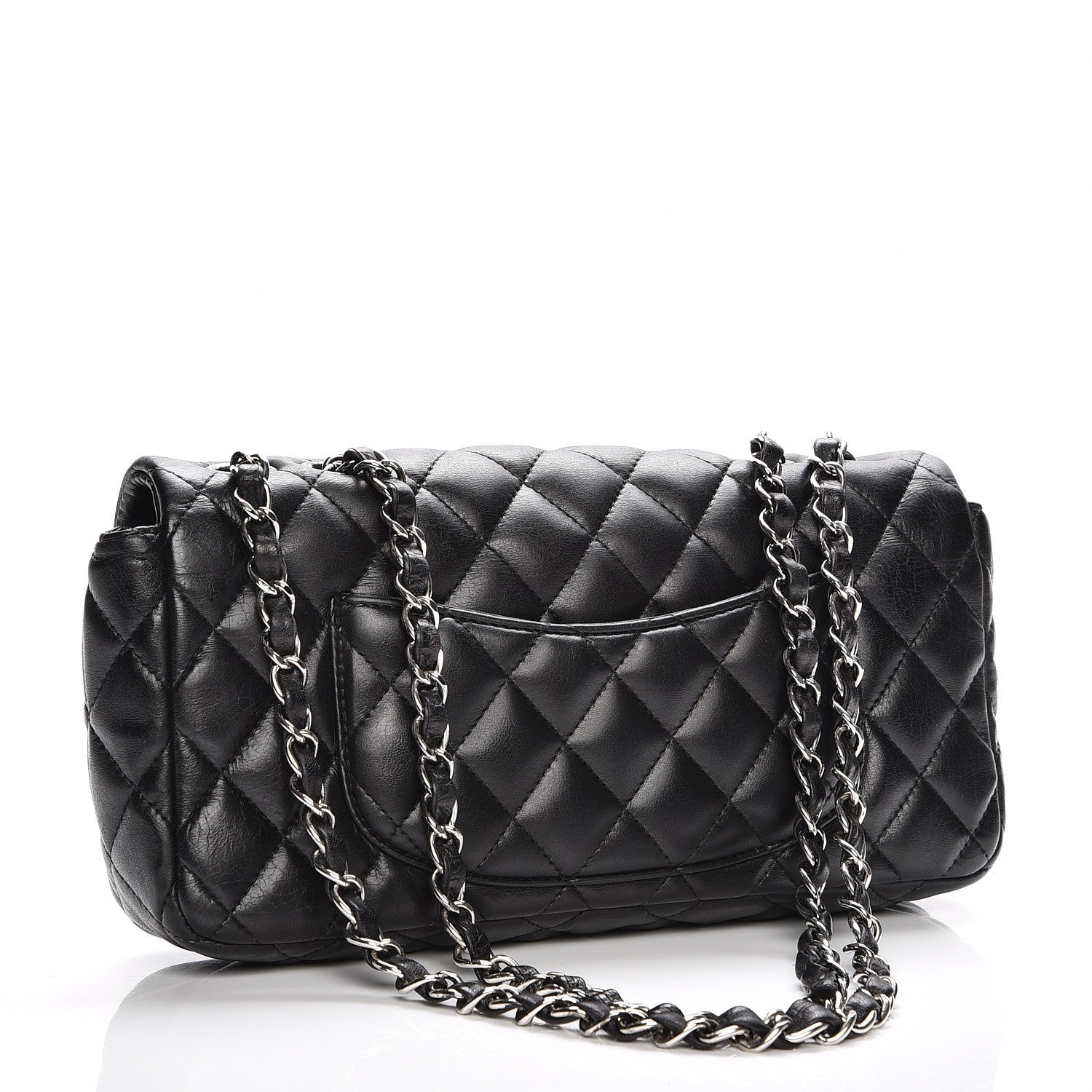 Chanel Lambskin Quilted East West Flap Black 3 of 7