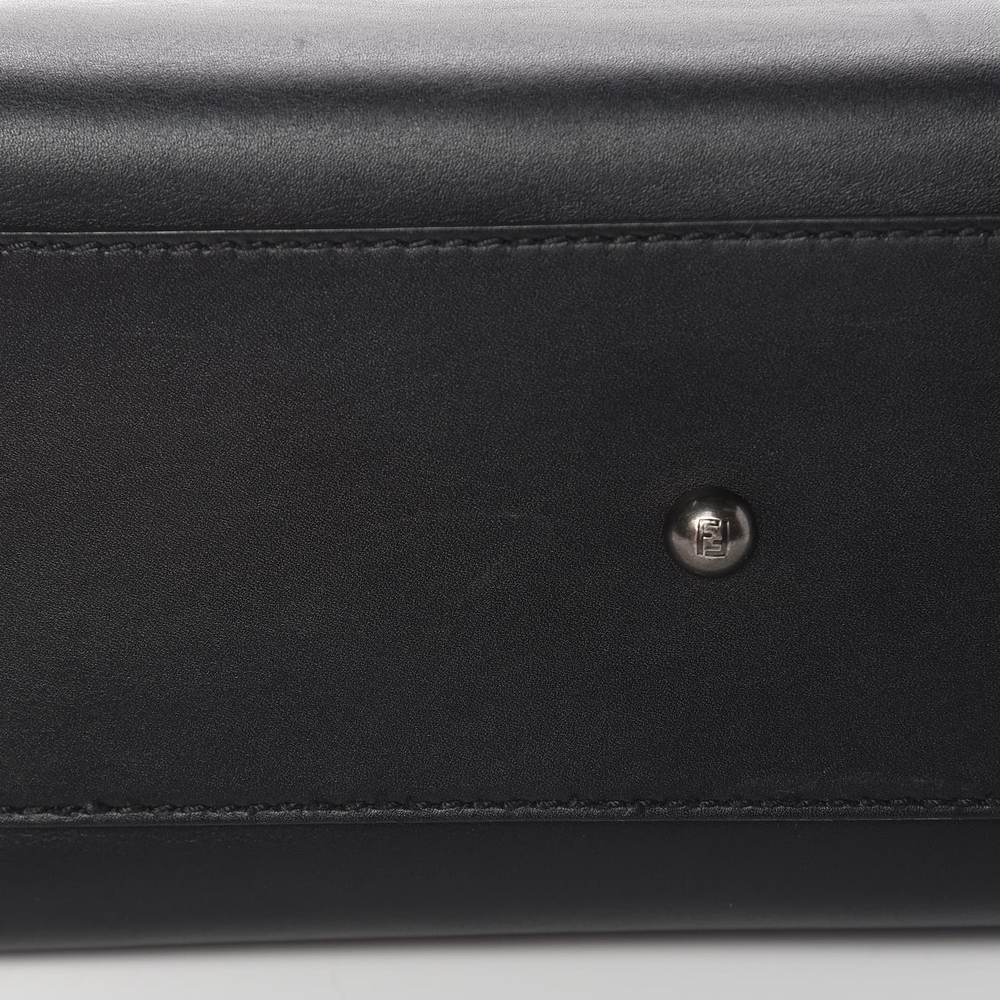 Vitello Suede Medium Peekaboo Iconic Satchel Black