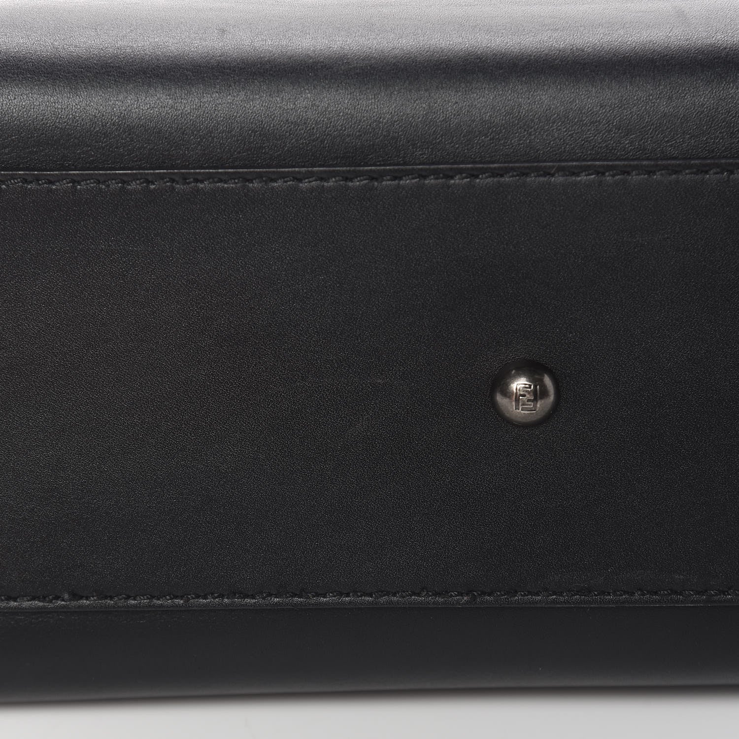 Fendi Vitello Suede Medium Peekaboo Iconic Satchel Black 16 of 19