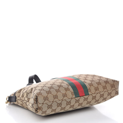 Gucci GG Monogram Web Flat Messenger Bag Black 4 of 11