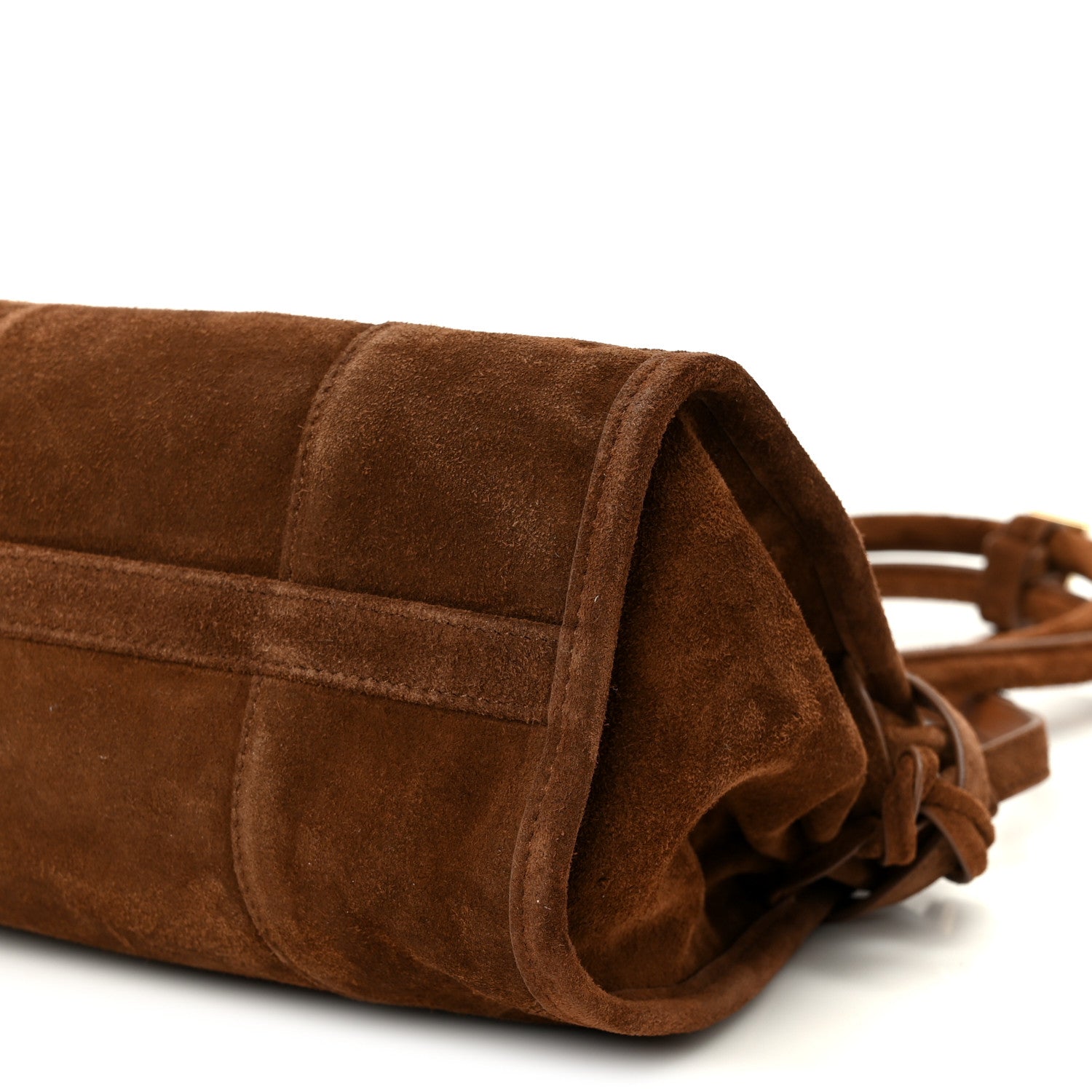 Prada Suede Triangle Medium Bonnie Shoulder Bag Cacao 1864816