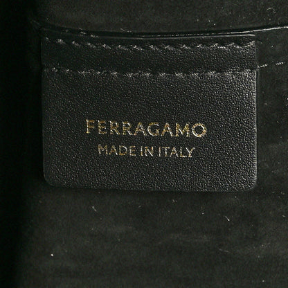 Salvatore Ferragamo Calfskin Charming Tote Black 7 of 10
