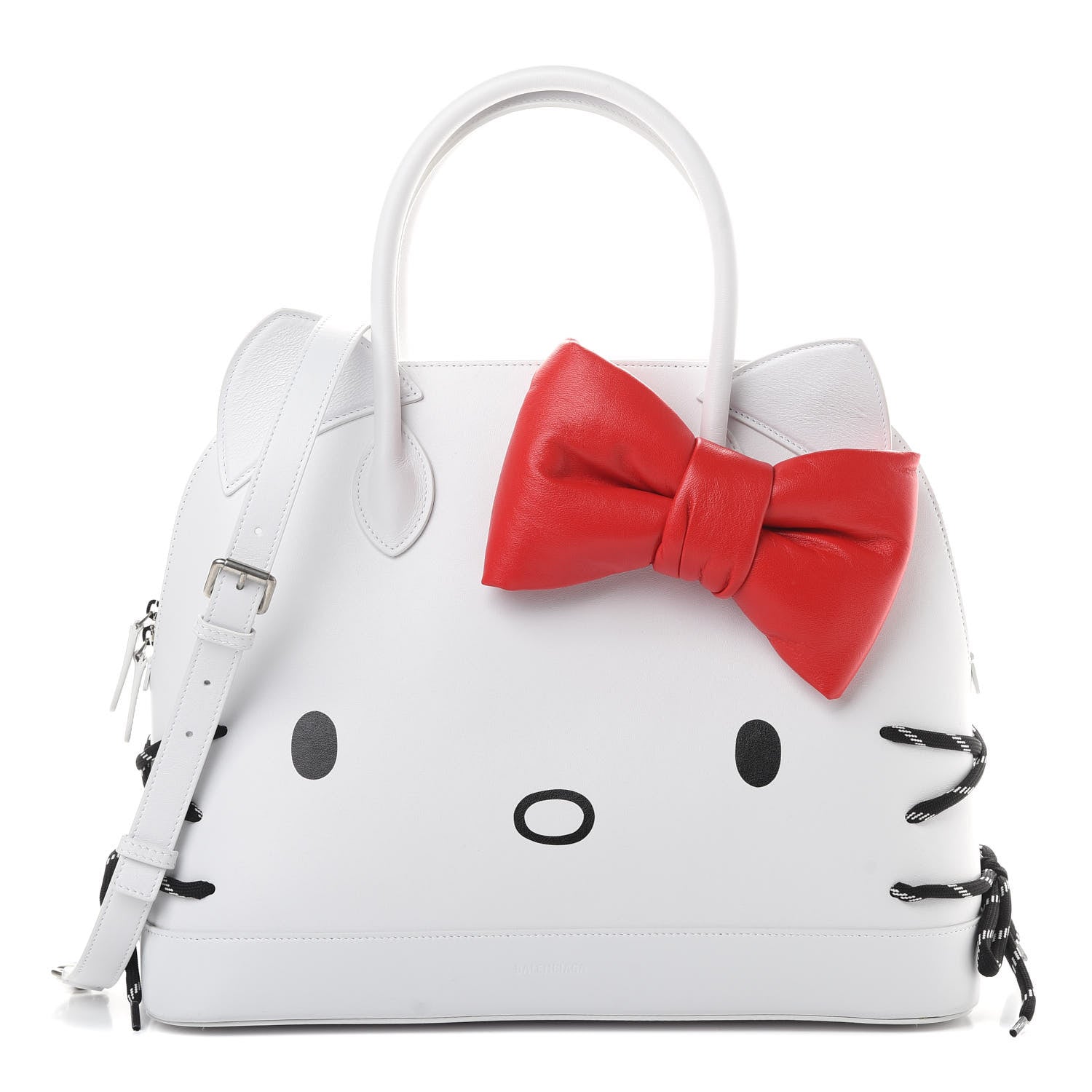 Balenciaga Calfskin Hello Kitty M Ville Top Handle Bag Optic White 1 of 13