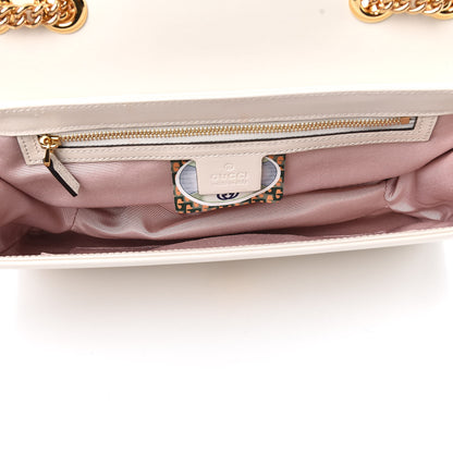 Gucci Vitello Palmellato Lux Crystal Medium Rajah Shoulder Bag Mystic White Multicolor 5 of 10