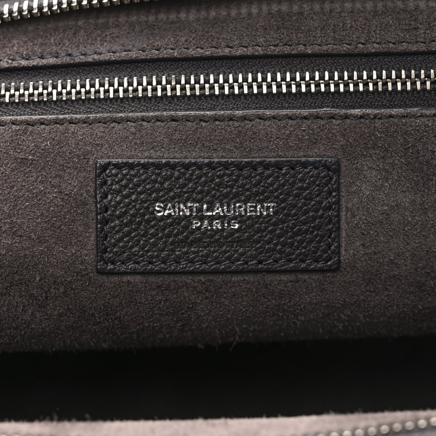Grained Calfskin Medium Cabas Rive Gauche Coal